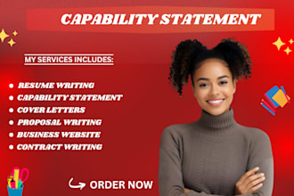 government capability statement, capability statement, government contract