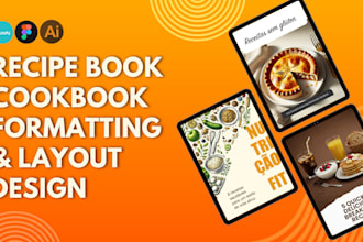 create professional cookbook or recipe ebook