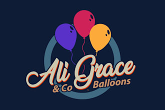 create high quality and beautiful balloon logo  design