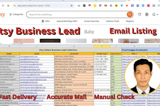 collect etsy and alibaba seller email and contacts list