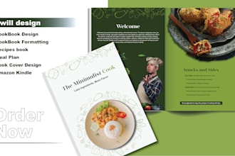 design cookbook and recipes book