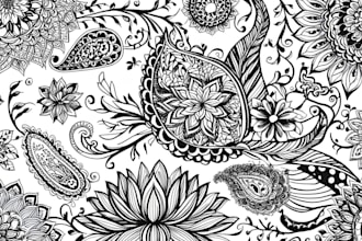 create ai generated mandala and zentangle designs for relaxation and decor
