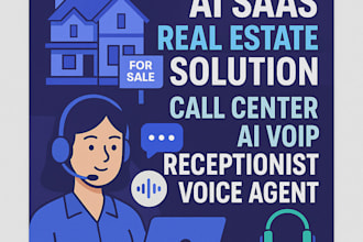 build ai saas real estate solution, call center ai voip receptionist voice agent