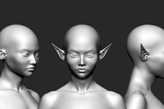 do 3d head bust sculpt 3d head model 3d face for 3d printing