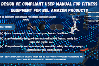 design ce compliant user manual for fitness equipment for bol amazon products