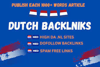 write articles and publish dutch backlinks guest posts on nl blogs