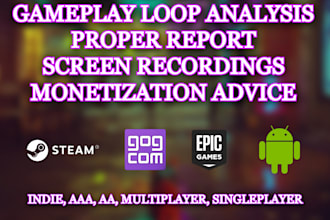 thoroughly play and review your games, beta testing, playtest review etc