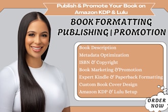 publish and promote your book format paperback and kindle on amazon kdp or lulu