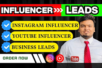 find instagram influencer youtube influencer podcast leads and b2b email leads