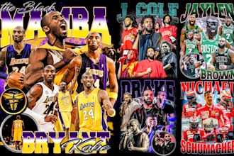 90s custom vintage hip hop rap nba bootleg t shirt design