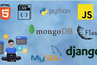 develop your website using mysql, mongodb and python flask