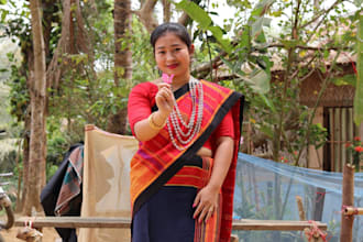 create a birthday wish video in traditional dress