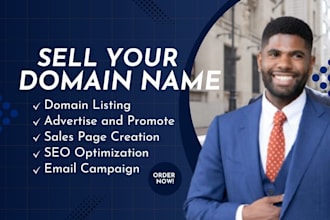 sell domain name listing promotion domain listing email outreach passive income