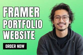 create framer portfolio website design