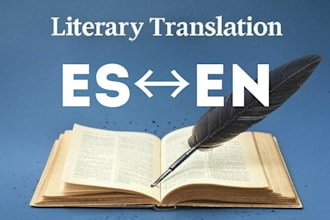 do pro literary translation spanish to english and back