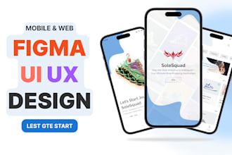 do mobile app UI UX design,  dashboard , website ui design using figma
