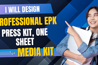 design professional epk, press kit, one sheet, media kit etc