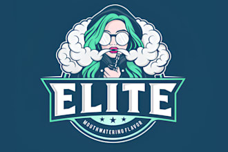 design premium vape, smoke, cannabis medical and pharmaceutical business logo