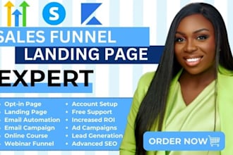 be your sales funnel and landing page expert in systeme io, gohighlevel, kajabi