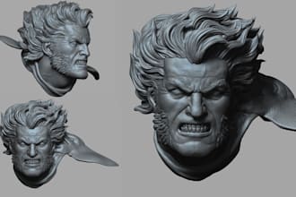 realistic 3d head model bust sculpture 3d face stl file for 3d printing figure
