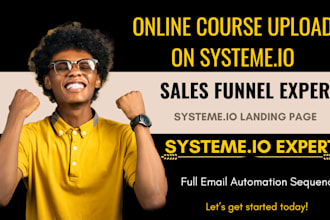 systeme io online course sales funnel, systeme io sales funnel, landing page