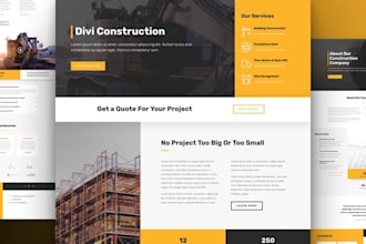 design a construction website real estate website roofing website