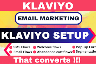 setup and optimize klaviyo flows klaviyo sales funnel list and segmentation