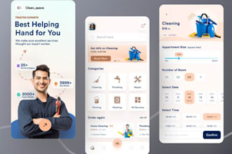 develop handyman app, furniture app, home design app, cleaning app