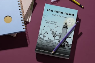 design journal cover, planner cover, kdp journal cover and interior pages