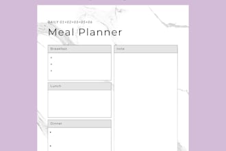 create a custom digital meal plan PDF and idea for etsy