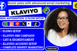 set up high converting klaviyo email flows for  shopify store