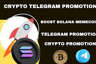 do crypto telegram promotion boost solana meme coin promotion 100x token sales