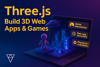 create stunning  three js game, three js website, opengl, three js game