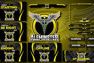 twitch overlay twitch panels stream overlay twitch logo stream package banner