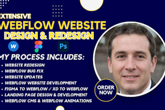 develop webflow website design, figma to webflow, webflow expert, landing page