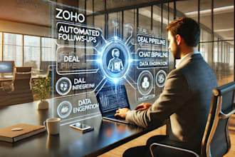 setup zoho automated follow ups deal pipeline chatbot integration data encrypt