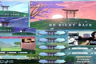 design twitch logo animated stream overlay panels alerts twitch emotes