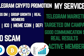 promote your crypto telegram group to real web3 and defi investors