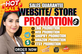 promote shopify, etsy amazon ebay wix store link to 85m actuve audience