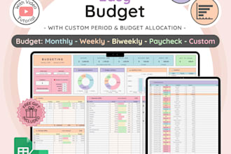 custom excel spreadsheet monthly budget spreadsheet budget planner for etsy shop