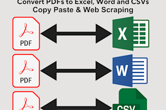do PDF conversions to excel, word, CSV and copy paste