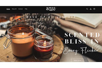 design profitable candle shopify store, candle website, candle store