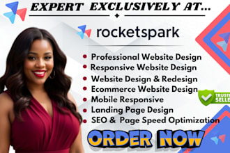 design and redesign websit on rocketspark looka godaddy airo virtual assistant