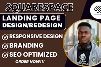 build high converting squarespace langing page for business promotion