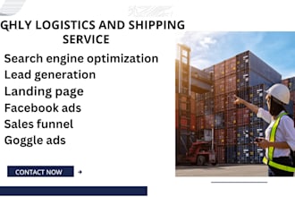 generate logistic leads, transport,cargo and dispatch lead, logistic website