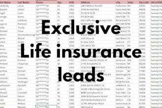 exclusive high quality life insurance leads