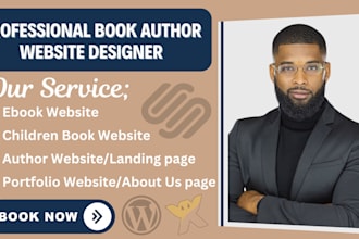 design book author website, wix author website, wix website, ebook landing page