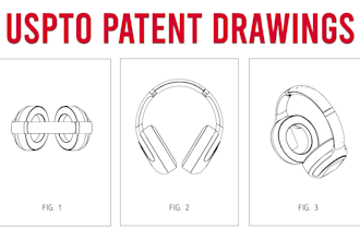 create uspto ready drawings for design and utility patents