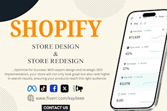 do shopify store design and redesign shopify dropshipping
