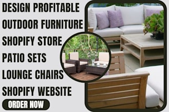 design outdoor furniture shopify store patio furniture set lounge chair website